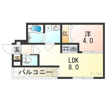 加美駅 徒歩12分 1階の物件間取画像